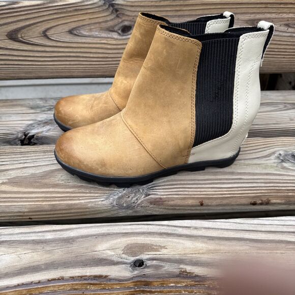 SOREL Joan Of Arctic Wedge II NL3023-224 Women's Leather Boots Size: 11 Two Tone - Picture 1 of 7